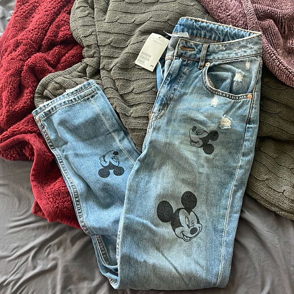 h&m disney jeans